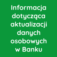 Informacja dotycząca aktualizacji danych osobowych w Banku